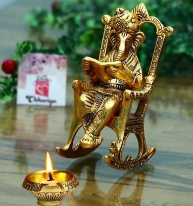 Ganesha's Divine Wisdom: Rocking Chair Ramayana Showpiece